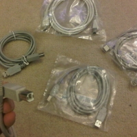 5 USB printer cables - $1 each